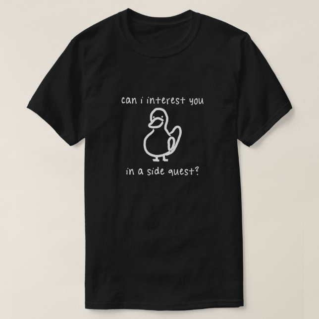 Camiseta Meme de Jogo Missão Secundária (Frente do Design)