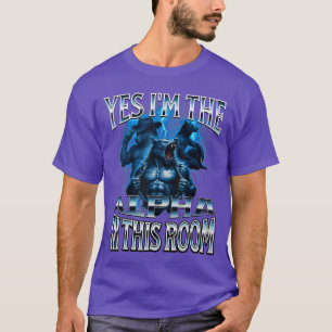 Camiseta Meme de Lobo Alfa Macho Beta Engraçado Constranged