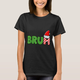 Camiseta Meme de Natal Bruh Piada de Natal Divertida para M