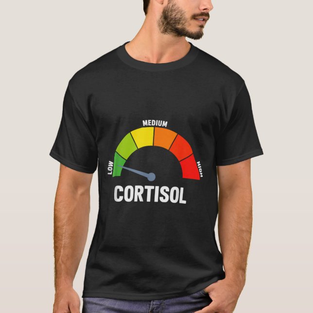 Camiseta meme de níveis baixos de cortisol  (Frente)