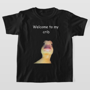 Camiseta Meme de Pato Engraçado – “Bem-vindo ao Meu Quarto”