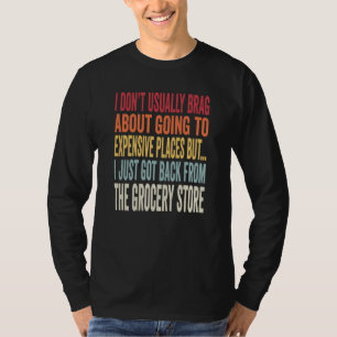 Camiseta Meme de Piada de Inflação de Compras de Mercado