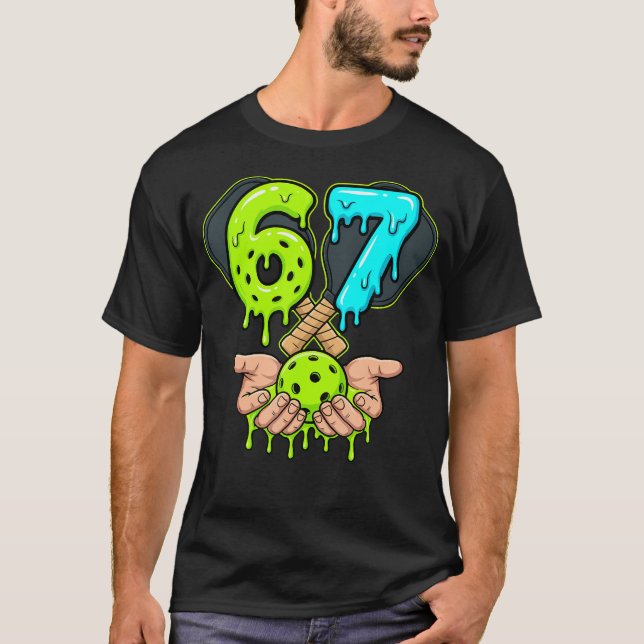 Camiseta Meme de Pickleball Dink Hard Fique Fora Da (Frente)