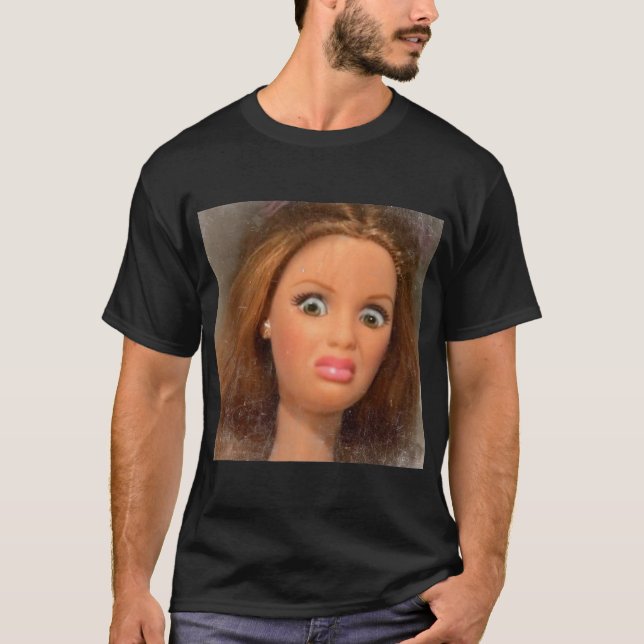 Camiseta Meme de Rosto de Boneca Nojenta (Frente)