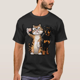 Camiseta Meme de Selfie de Gato Engraçado