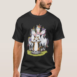 Camiseta Meme de selfie de gato engraçado unicórnio