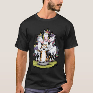 Camiseta Meme de Selfie de Gato Unicórnio Engraçado