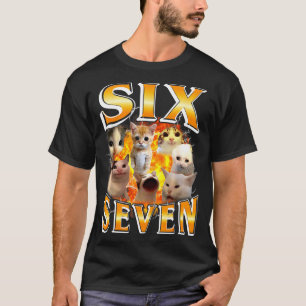 Camiseta Meme Divertido 67 Gato Seis Sete Meme Divertido Bo