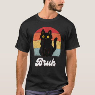 Camiseta Meme dizendo Bruh com Gatos Antigos Irmão Meninos