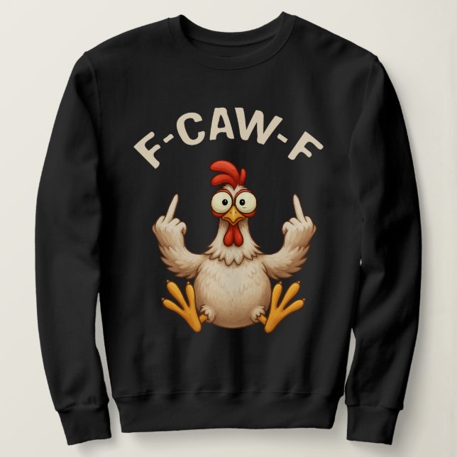 Camiseta Meme do Galo F-Caw-F | Piada Engraçada de Frango | (Frente do Design)