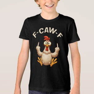 Camiseta Meme do Galo F-Caw-F Piada Engraçada de Frango