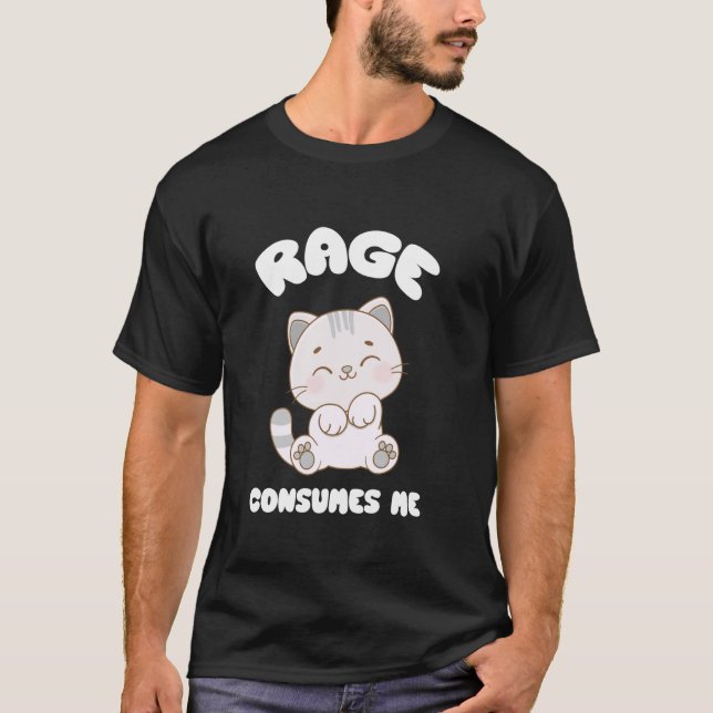 Camiseta Meme do Gato da Raiva Me Consome (Frente)