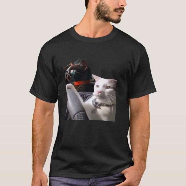 Camiseta Meme do Gato Dirigindo (Frente)