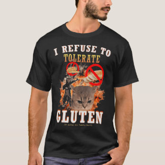 Camiseta Meme do Gato Intolerante ao Glúten
