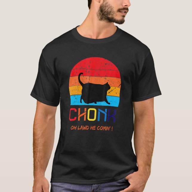 Camiseta Meme do Gato na Escala Chonk (Frente)