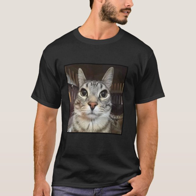Camiseta Meme do Gato Olhando Bobo (Frente)
