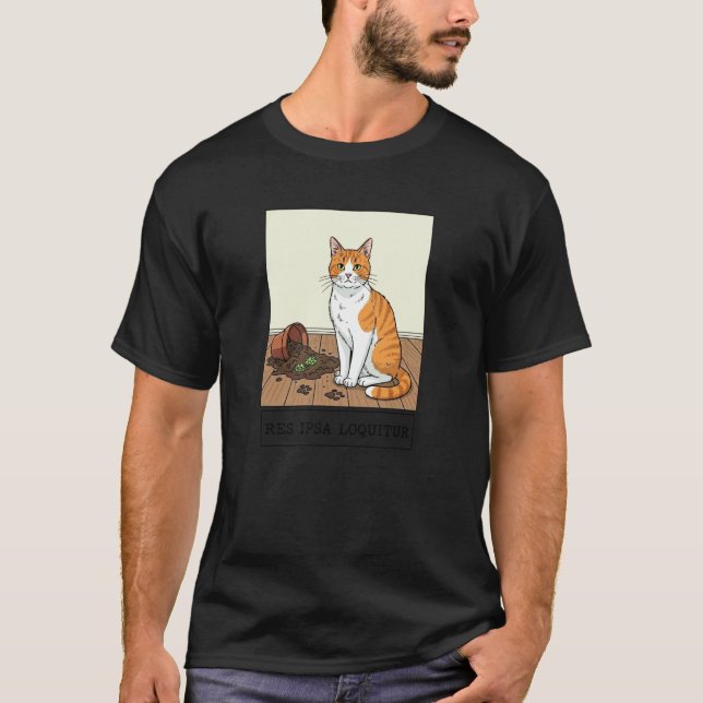 Camiseta Meme do Gato Res Ipsa Loquitur (Frente)