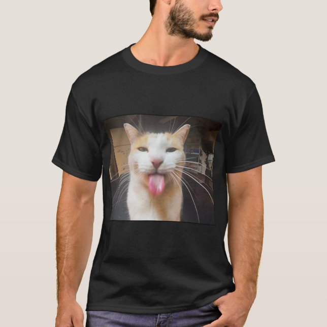 Camiseta Meme do Gato Silly Bleh (Frente)