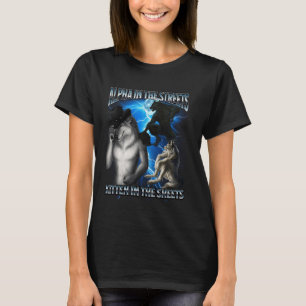 Camiseta Meme do Lobo Alfa Engraçado Kitten Sheets Alpha St