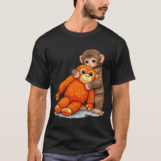 Camiseta Meme do macaco bebê soco (Frente)