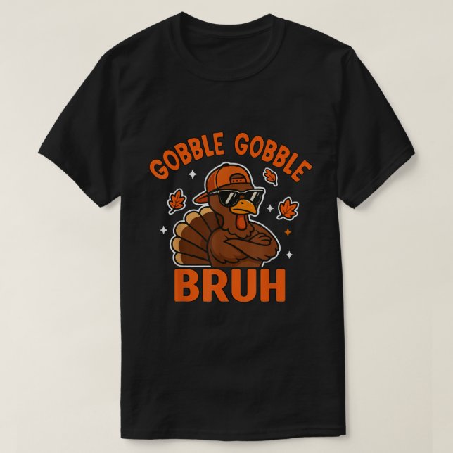Camiseta Meme do Peru Gobble Gobble Bruh (Frente do Design)
