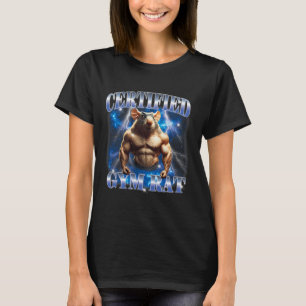 Camiseta Meme do Rato de Academia Certificado Fitness Muscu