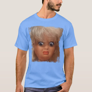 Camiseta Meme do Rosto de Boneca Engraçado