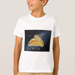 Camiseta meme do taco do espaço do doge