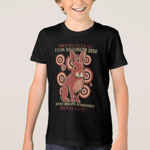 Camiseta Meme Eclético de Vídeo de Jantar de Coelho Japonês