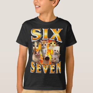 Camiseta Meme Engraçado 67 Gato Seis Sete Meme Engraçado Bo