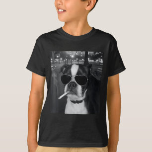 Camiseta Meme Engraçado de Cachorro Fumando Cigarro Meme de