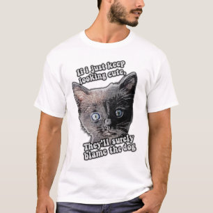Camiseta Meme engraçado de gato zangado para donos e amante