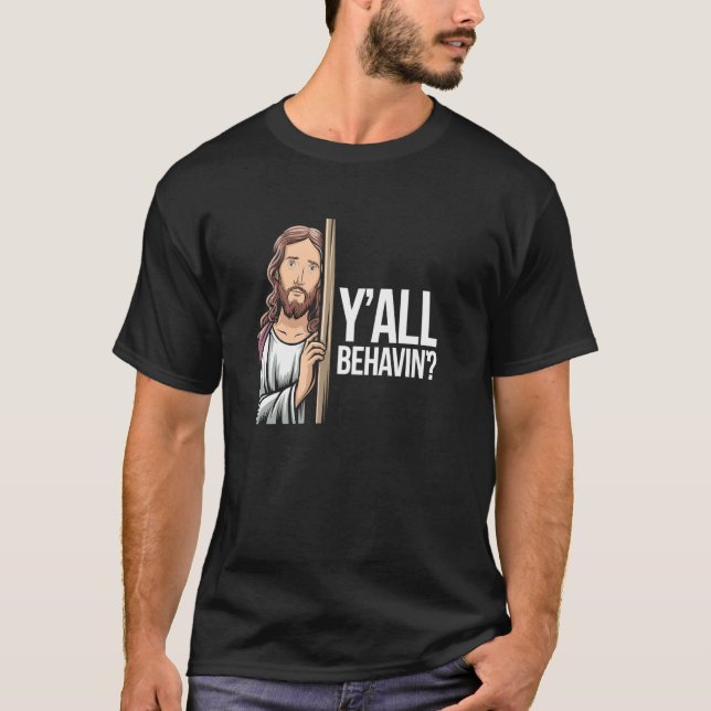 Camiseta Meme engraçado de Jesus Yu2019todo Comportamentou2 (Frente)