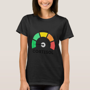Camiseta Meme engraçado de níveis baixos de cortisol
