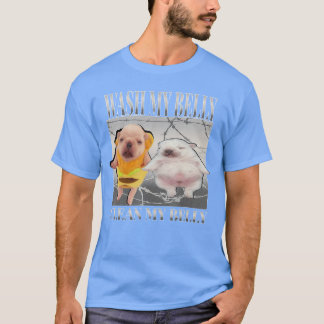 Camiseta Meme engraçado de pibble lave Meu Barriga Limpe Me