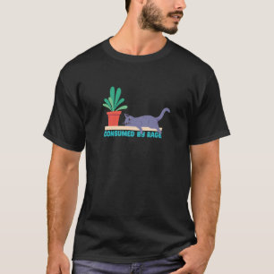 Camiseta Meme engraçado de raiva me consome gato cansado