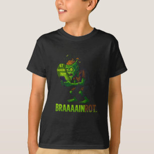 Camiseta Meme engraçado de zumbi Brainrot 6 7 Halloween men