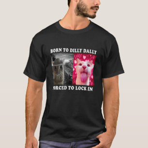 Camiseta Meme Engraçado Gato Fofo Nasceu para Vaguear Força
