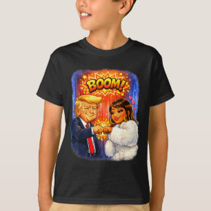 Camiseta Meme engraçado trump & nicki dão um high five por