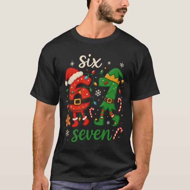 Camiseta Meme Fofo de Natal Seis Sete  (Frente)