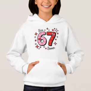 Camiseta Meme Fofo Seis Sete – 6 7 Rosa e Vermelho com Cora