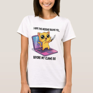 Camiseta Meme Gato Bonito mas Mortal - Gatinho Engraçado Da