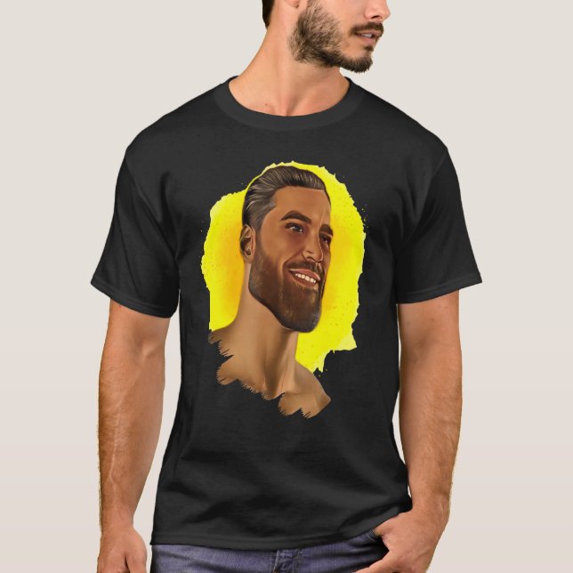 Camiseta Meme Gigachad Giga Chad Macho Alfa Macho Sigma Mem (Frente)