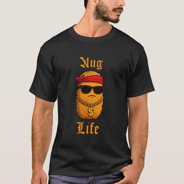 Camiseta Meme Hilário da Vida de Nugget de Frango Funny Jun (Frente)