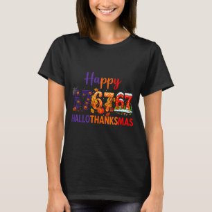 Camiseta Meme Hugvyn Six Seven 67 Hallothanksmas Halloween