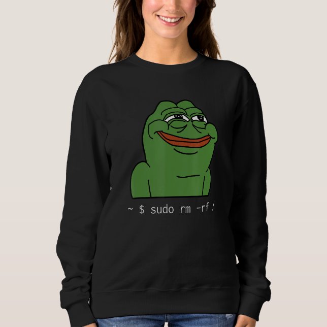 Camiseta Meme Linux Funny Tux Sudo rm rf para Sistema Linux (Frente)