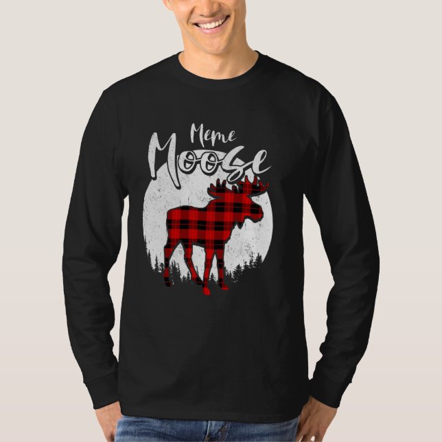 Camiseta Meme Moose Red Xadrez Buffalo Matando Família Paja (Frente)