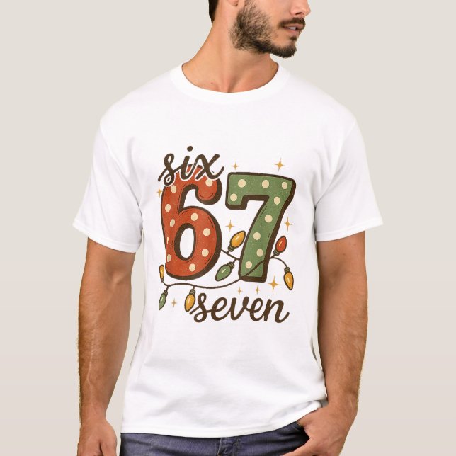 Camiseta Meme Natal 67 Seis Sete 6-7 Piada Divertida Intern (Frente)