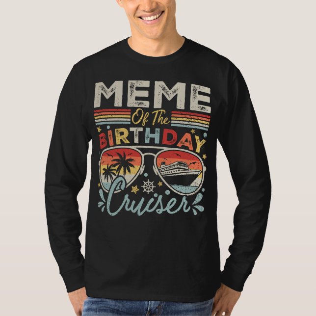 Camiseta Meme of Birthday Cruiser Vacation Men LS (Frente)