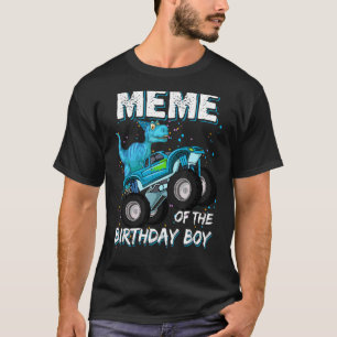 Camiseta Meme Of The Birthday Boy Trex Dinosaur Monster Tr